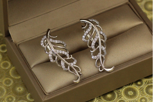 Сережки Xuping Jewelry Фенікс 3,3 см сріблясті