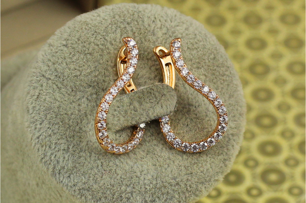 Сережки Xuping Jewelry Дужка 2,8 см золотисті
