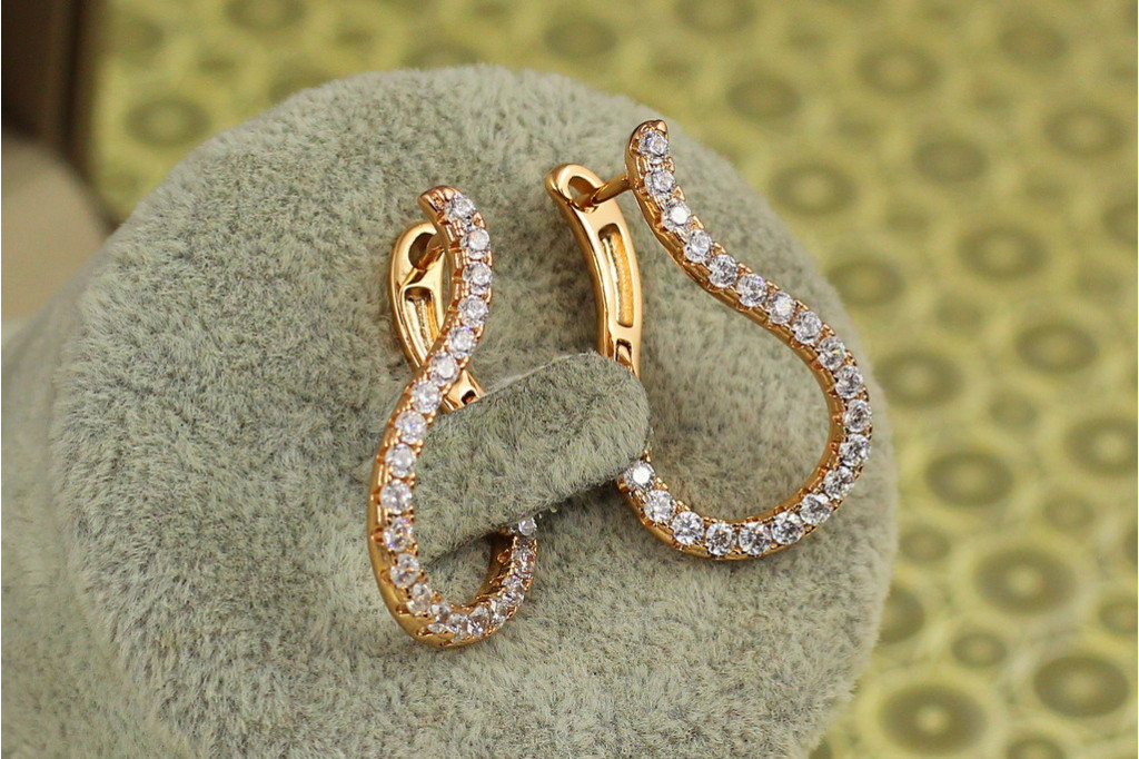 Сережки Xuping Jewelry Дужка 2,8 см золотисті