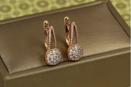 Сережки Xuping Jewelry Недра 1,4 см золотисті