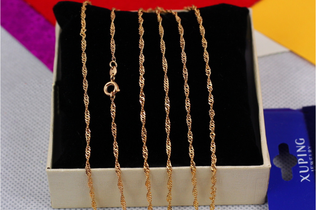 Ланцюг Xuping Jewelry Сингапур 55 см 2 мм золотистий