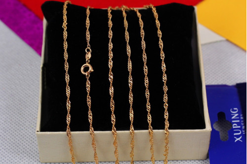Ланцюг Xuping Jewelry Сингапур 55 см 2 мм золотистий
