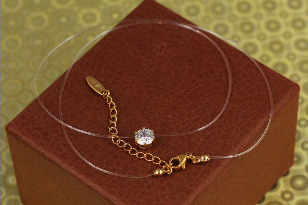 Леска Xuping Jewelry с кулоном 7 мм 40 см добавка 5 см золотистая