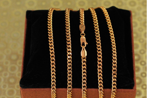 Ланцюг Xuping Jewelry панцирна гурмета 45 см 3,5 мм золотистий