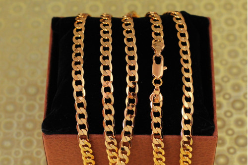 Ланцюг Xuping Jewelry панцирний 55 см 6 мм золотистий