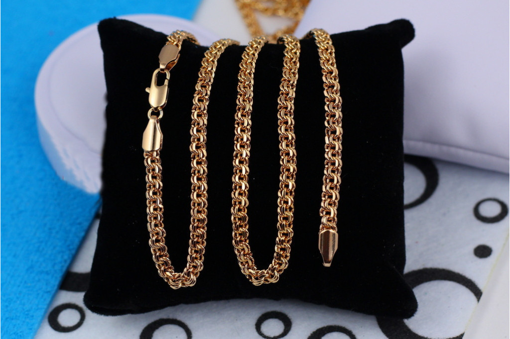 Ланцюг Xuping Jewelry круглий бісмарк 50 см 4 мм золотистий