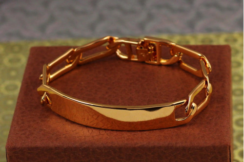 Браслет Xuping Jewelry Рокот з пластиною 19 см 11 мм золотистий