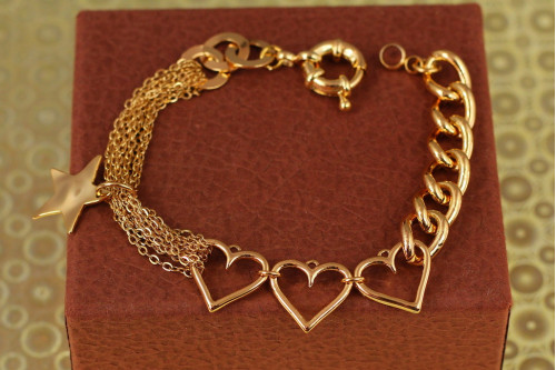 Браслет Xuping Jewelry таємниця кохання 20 см 10 мм золотистий