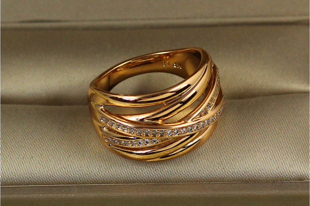 Кільце Xuping Jewelry Катушка ниток р 17 золотисте