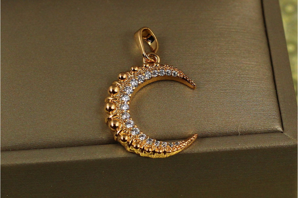 Кулон Xuping Jewelry місяць з кульками 2.3 см золотистий