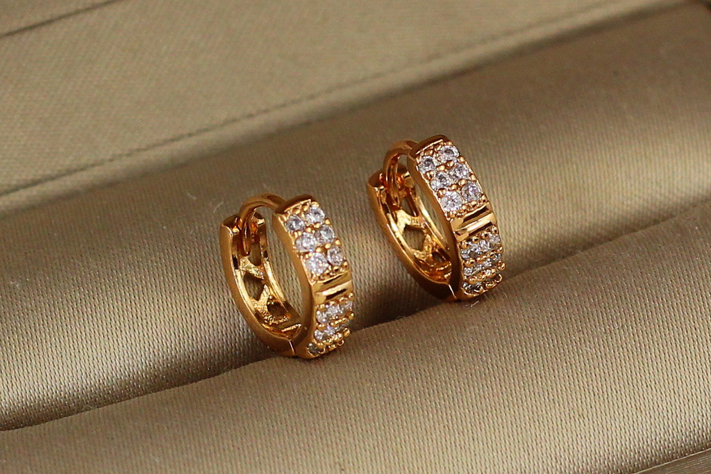 Серьги Xuping Jewelry рождение Венеры 1.1 см золотистые