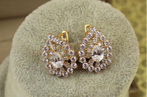 Сережки Xuping Jewelry Легіон 2 см золотисті
