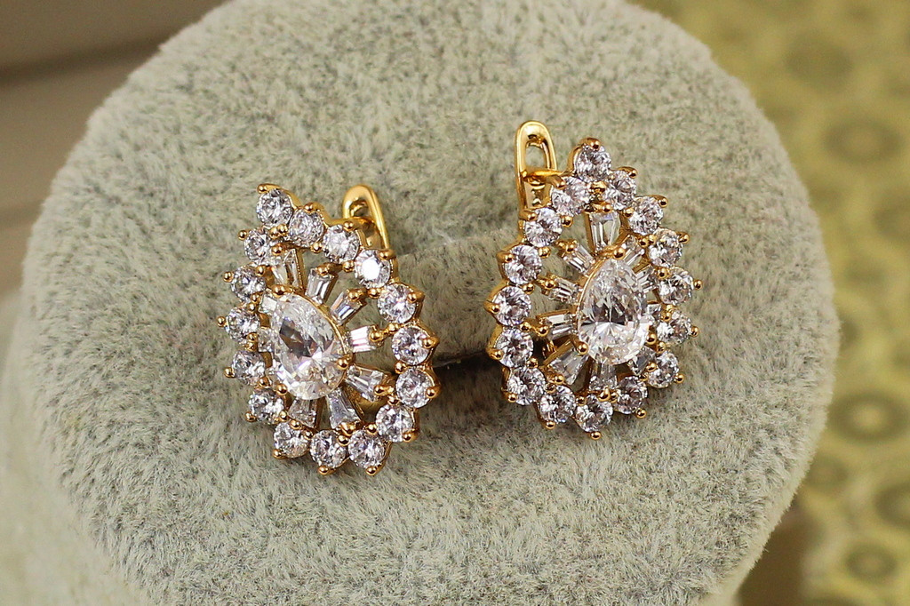 Сережки Xuping Jewelry Легіон 2 см золотисті