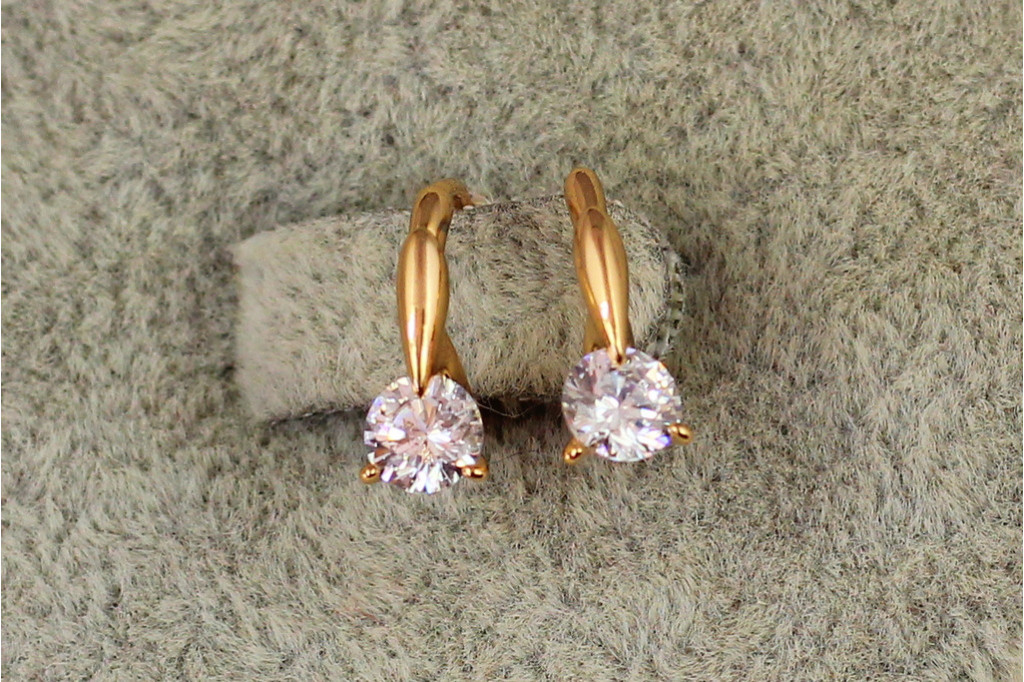 Серьги детские Xuping Jewelry миг 11 мм золотистые