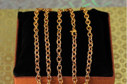 Ланцюг Xuping Jewelry якірний з насічками 60 см 4 мм золотистий