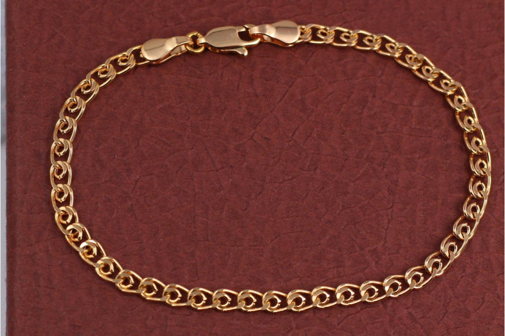 Браслет Xuping Jewelry лав 17 см 3,5 мм золотистий