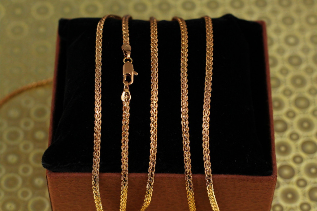 Цепь Xuping Jewelry косичка 50 см 2,5 мм золотистая