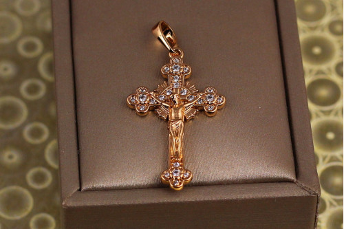 Крестик Xuping Jewelry  Свет Христианства 3,2 см золотистый