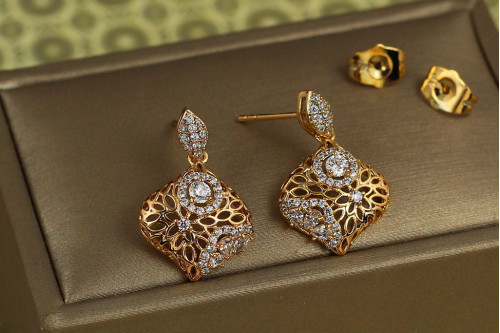 Сережки гвоздики Xuping Jewelry Стамбул 2,3 см золотисті