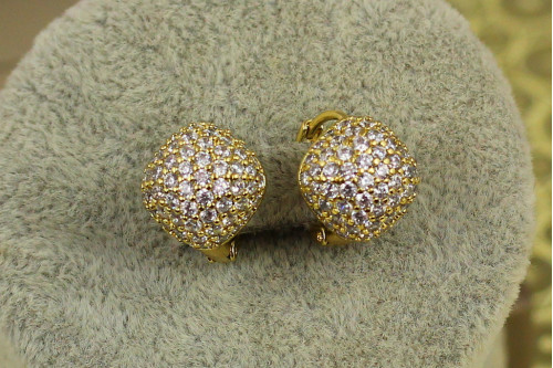 Сережки кільця Xuping Jewelry Насип 1.2 см лимонне золото