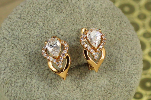 Серьги Xuping Jewelry Перина 1,6 см золотистые