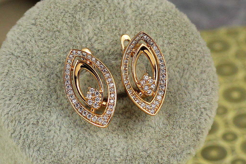 Серьги Xuping Jewelry Амаретто 2 см золотистые