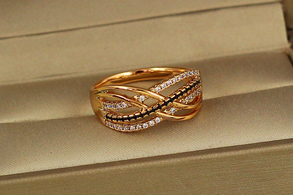 Кільце Xuping Jewelry таємниця ночі р 20 золотисте