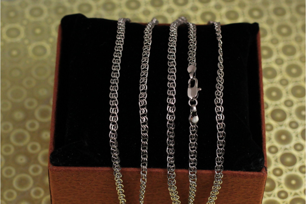 Ланцюг Xuping Jewelry подвійний лав 50 см 3.5 мм сріблястий