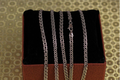 Ланцюг Xuping Jewelry ромб 50 см 4 мм сріблястий