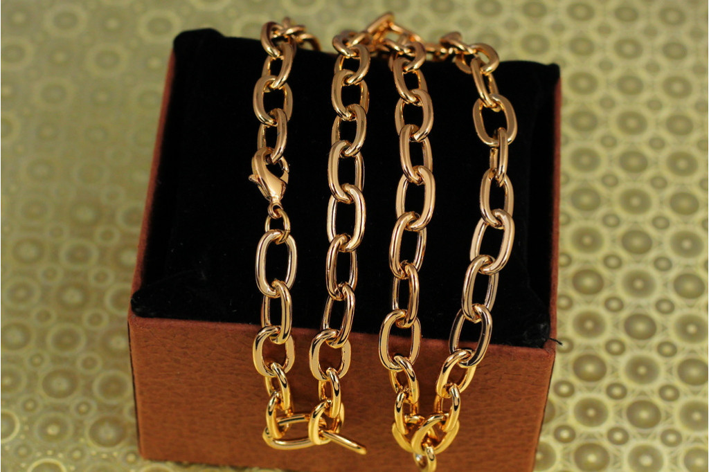 Ланцюг Xuping Jewelry якірний 60 см 9 мм золотистий