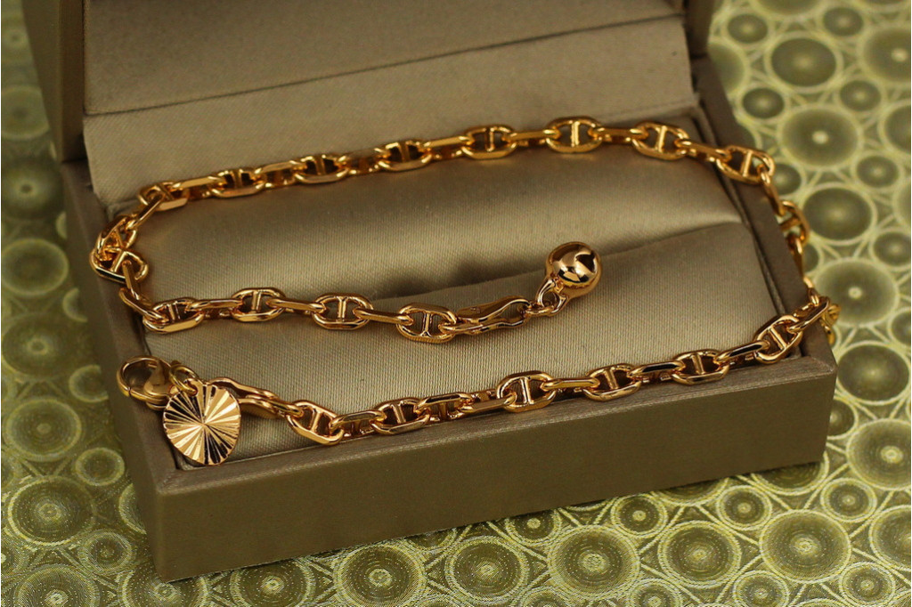 Браслет Xuping Jewelry на ногу молот 27 см 4 мм золотистый