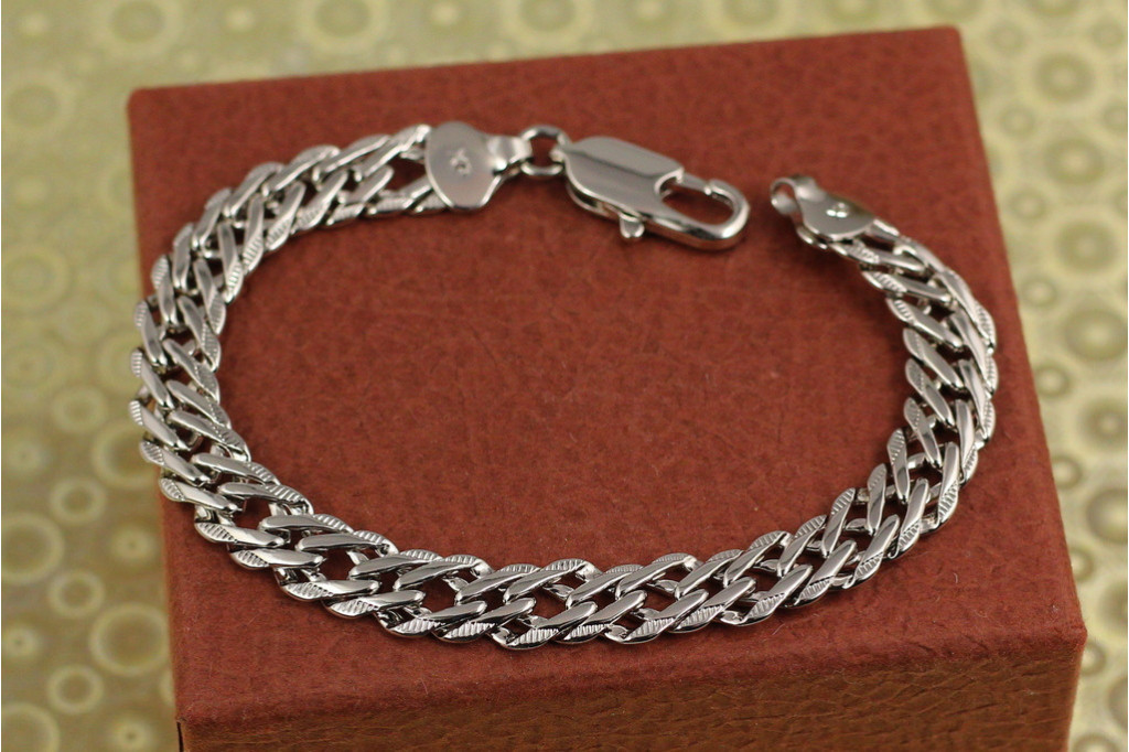 Браслет Xuping Jewelry ромб 21 см 9 мм серебристый