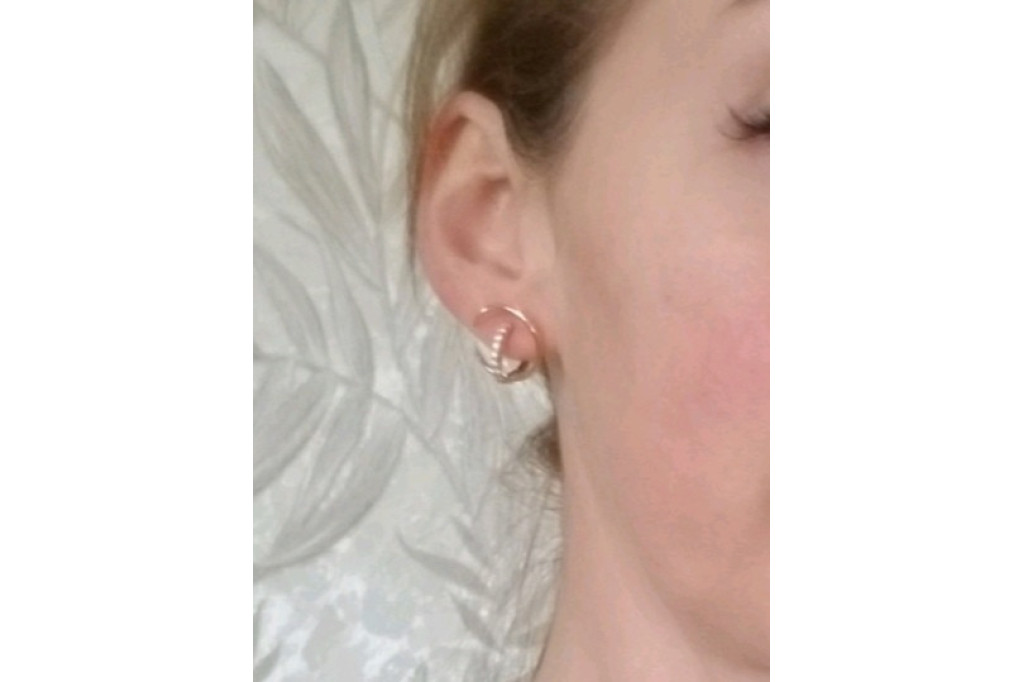 Сережки Xuping Jewerly орбітальна станція 1,9 см золотисті