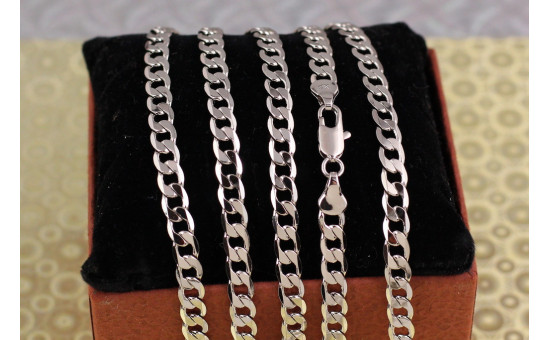 Ланцюг Xuping Jewelry панцирний 60 см 6 мм сріблястий