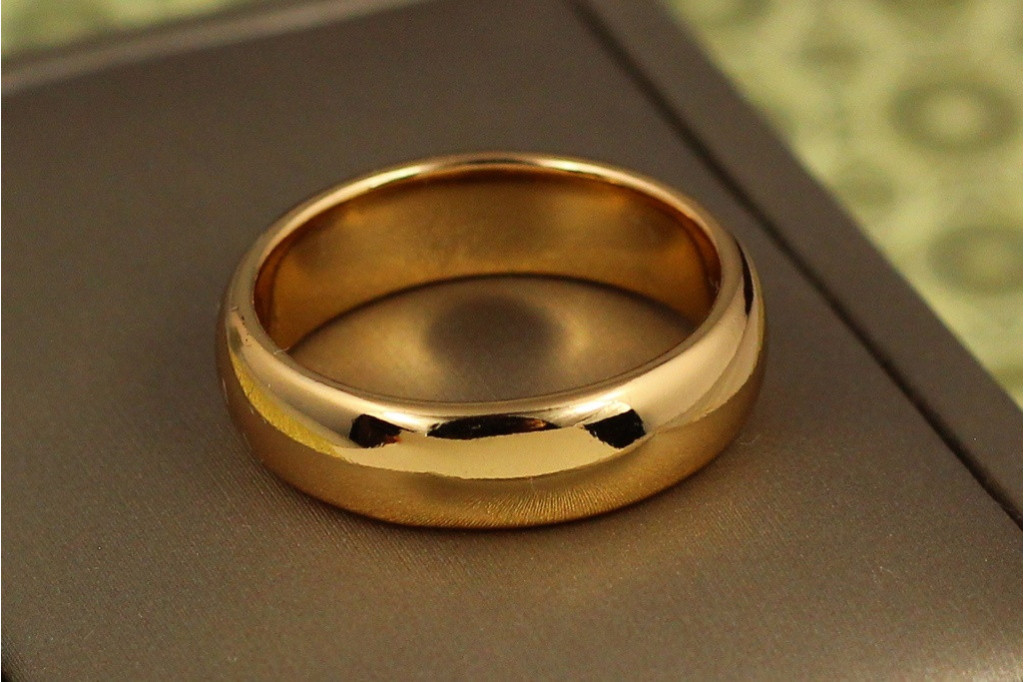 Обручальное кольцо Xuping Jewelry  классика 6 мм  р 23 золотистое