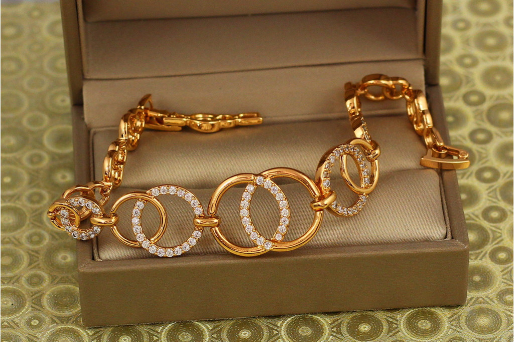 Браслет Xuping Jewelry офіційне обручення 19 см 16 мм золотистий