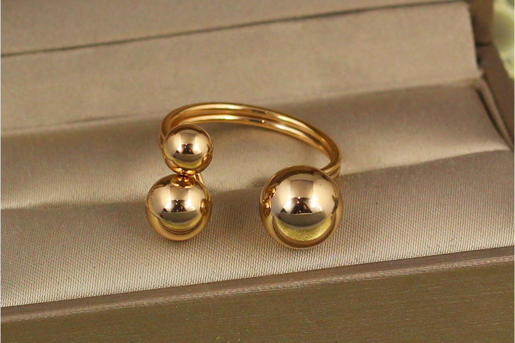 Кільце Xuping Jewelry Поцілунок розсувне 16 р золотисте