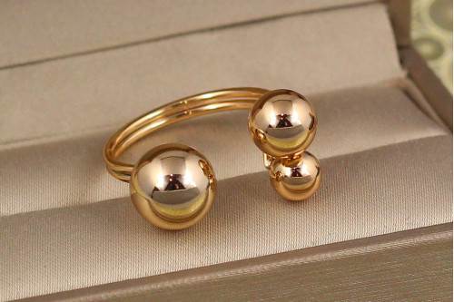 Кільце Xuping Jewelry Поцілунок розсувне 18 р золотисте