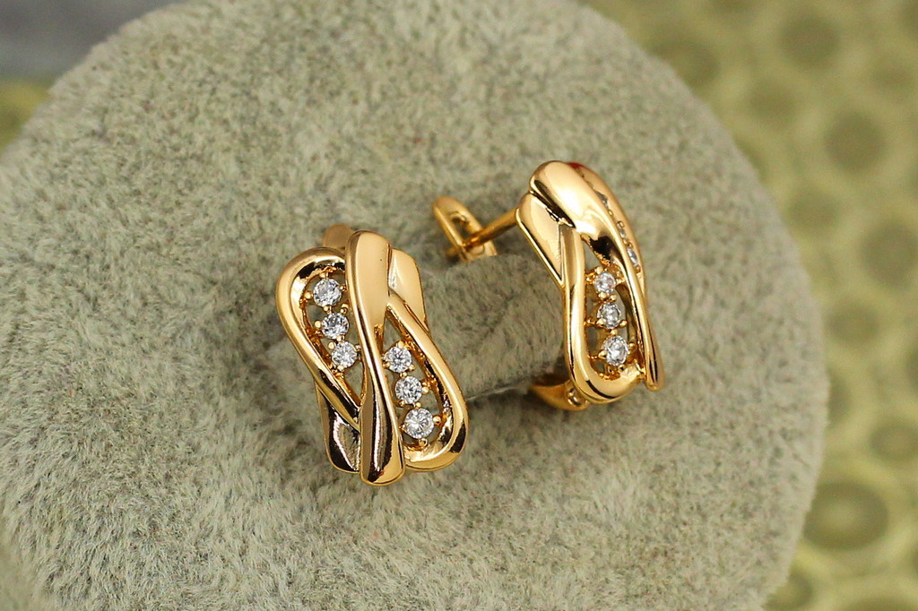Серьги Xuping Jewelry фьючер 2 см золотистые