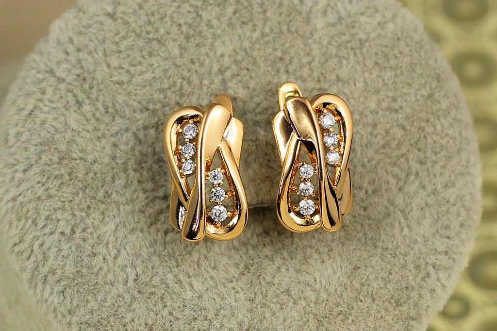 Серьги Xuping Jewelry фьючер 2 см золотистые