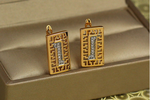 Сережки Xuping Jewelry тезіс з родієм 1,7 см золотисті