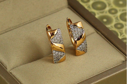 Сережки Xuping Jewelry прибій з родієм 1,6 см золотисті