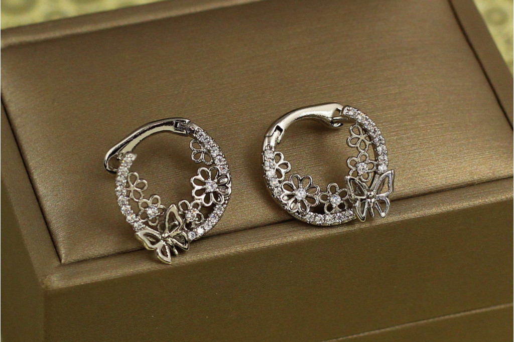 Серьги Xuping Jewelry отпуск 1,6 см серебристые
