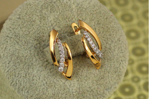 Сережки Xuping Jewelry реліквія з родієм 2,2 см золотисті
