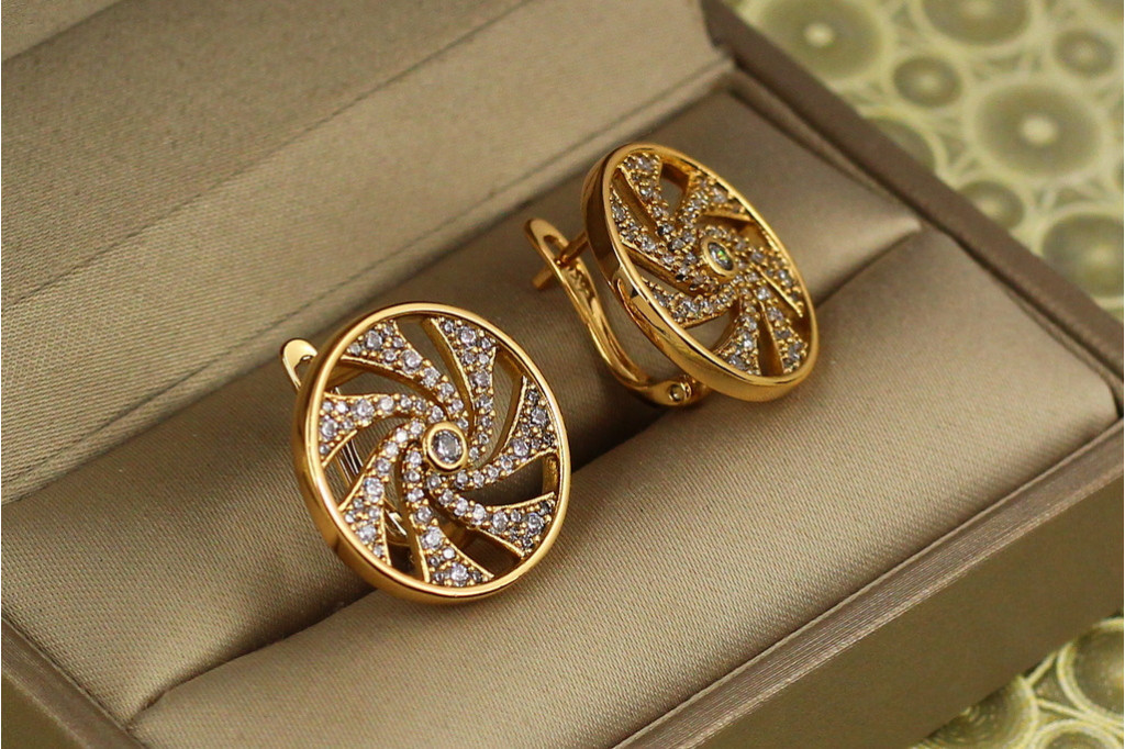 Сережки Xuping Jewelry транс 1,9 см золотисті