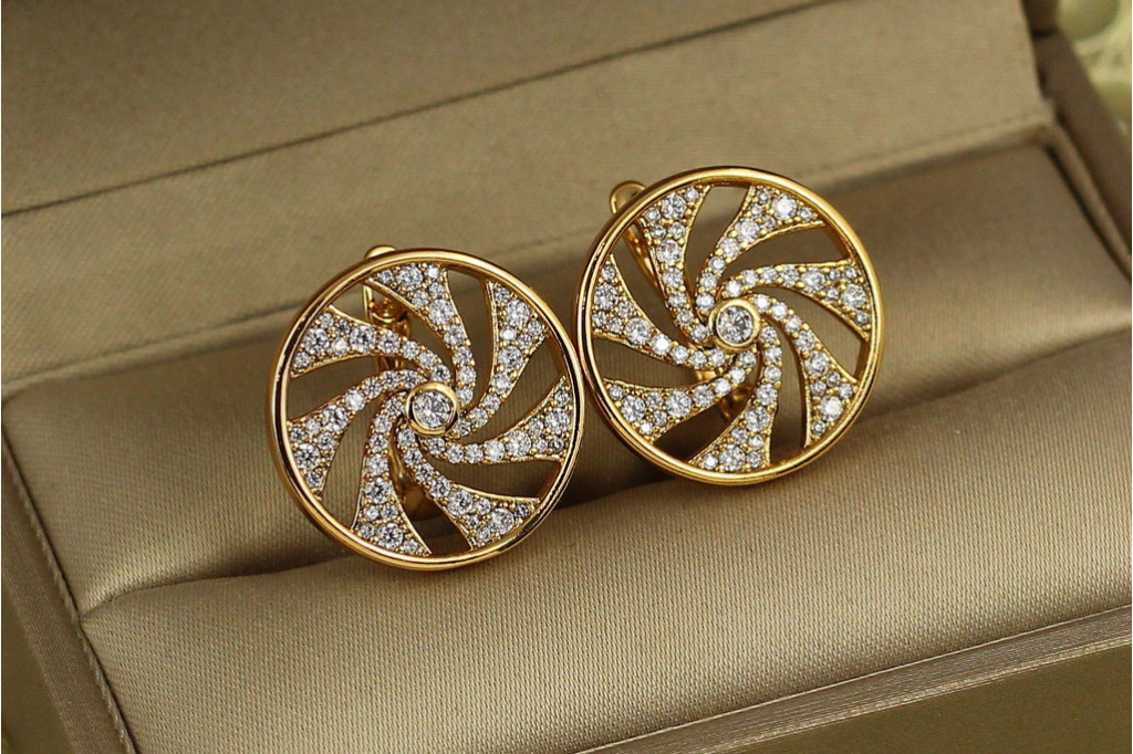 Сережки Xuping Jewelry транс 1,9 см золотисті