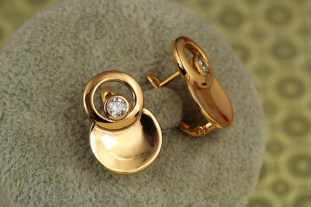 Серьги Xuping Jewelry формат 2 см золотистые