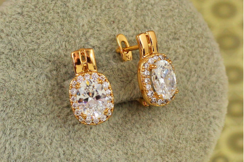 Сережки Xuping Jewelry малинка з ніжками 1,6 см золотисті