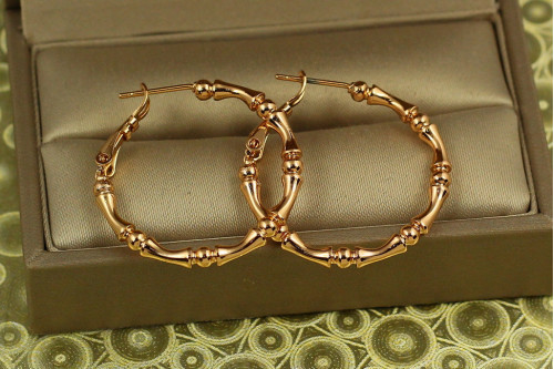 Сережки Xuping Jewelry фаланга 2,9 см золотисті