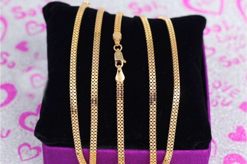 Ланцюг Xuping Jewelry подвійна венеційка 50 см 3,5 мм золотистий